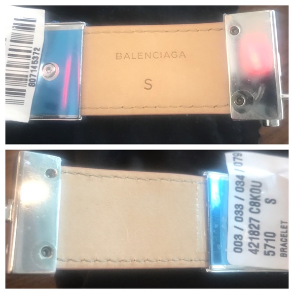 NWT | Balenciaga Metal & Leather Cuff Bracelet - Picture 5 of 8